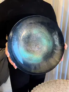 Artisan Decorative Glass & Silver Plates - Unique Gift for Home Decor