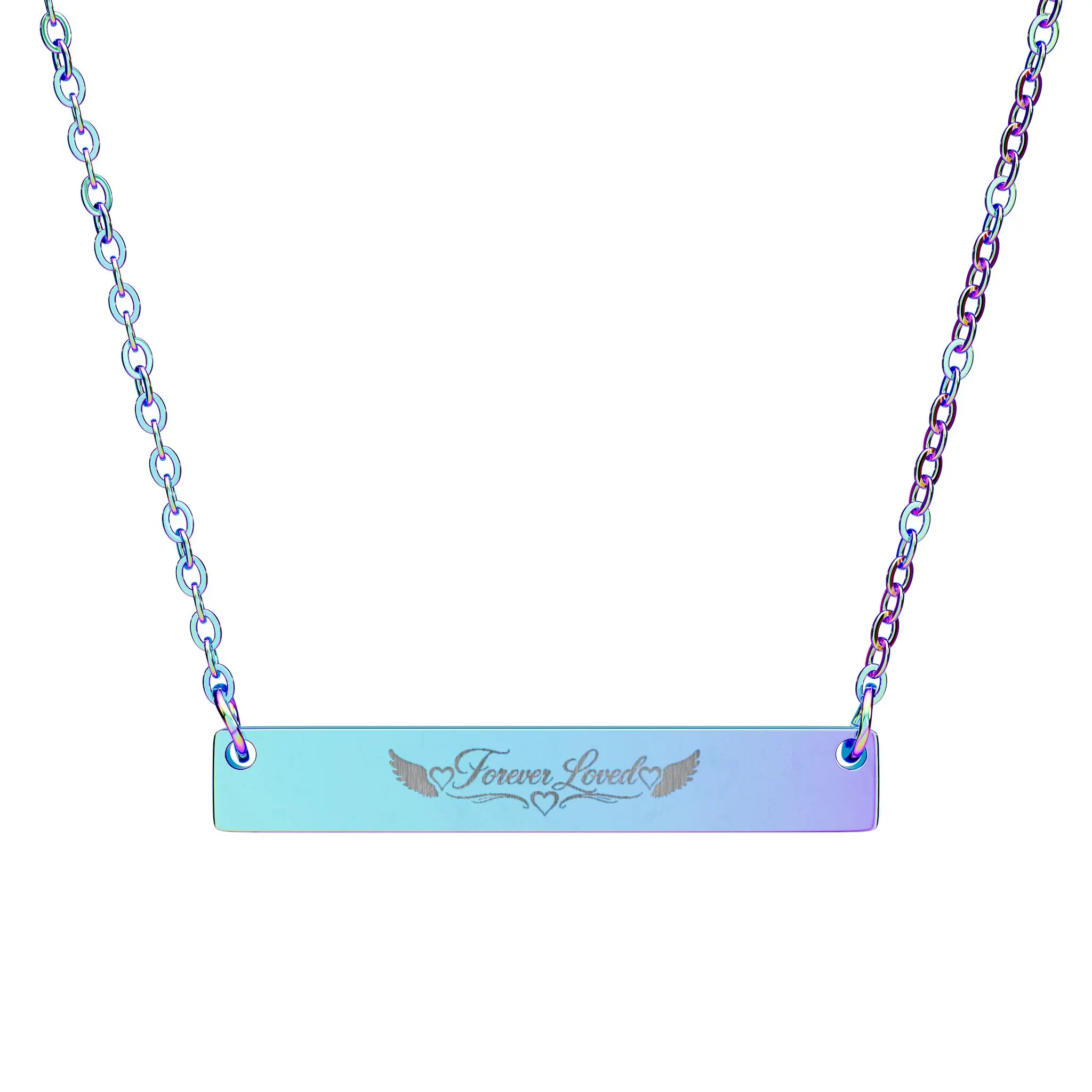 Forever Loved Engraved | Personalized Bar Necklace