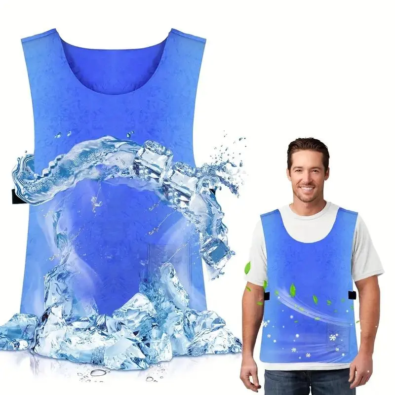 Adjustable Cooling Vest, 1pc Breathable Lightweight Sleeveless Sports Vest, Outdoor Sports Protective Gear for Men & Women, Outdoors Vest