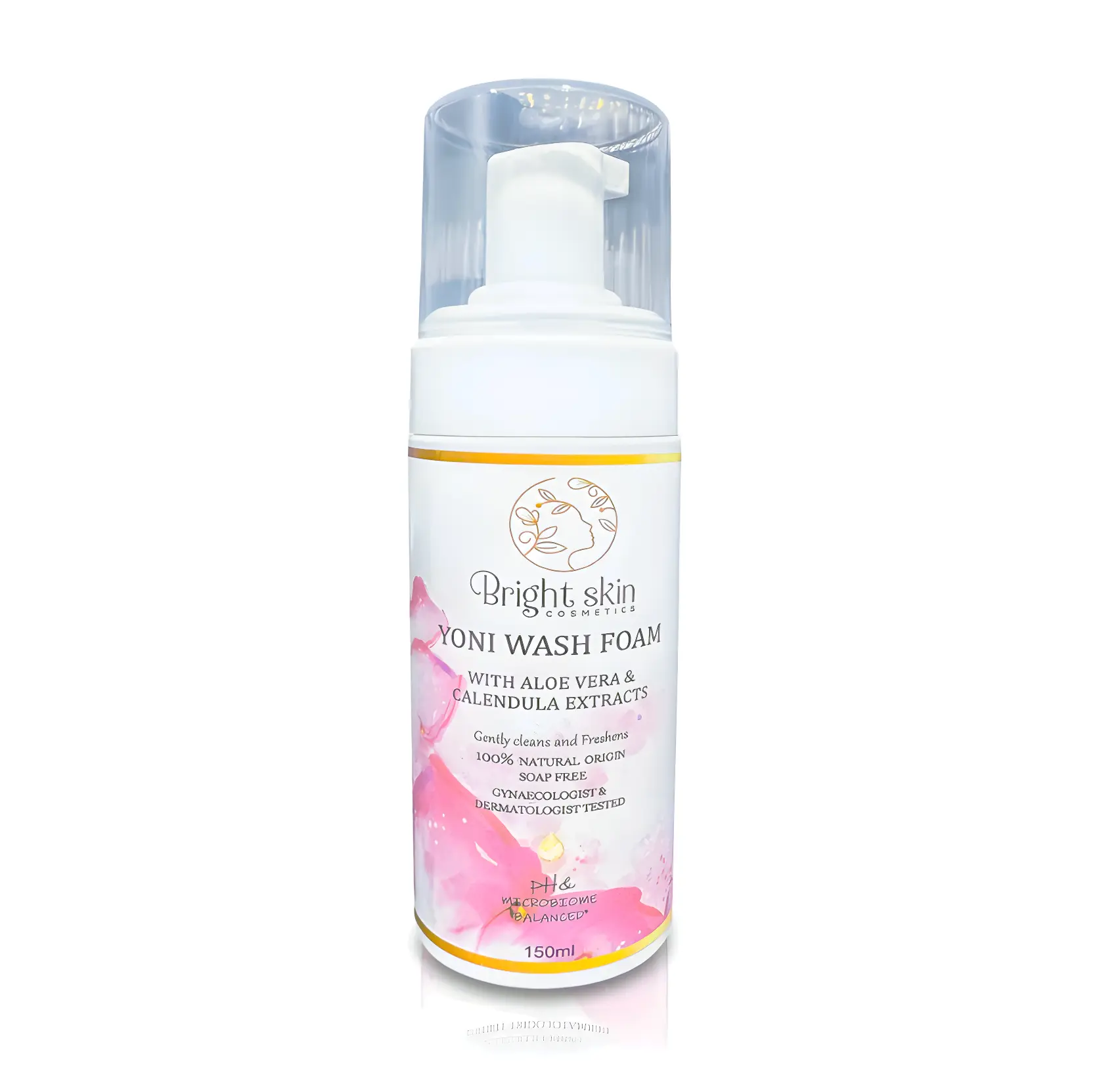 BRIGHT SKIN COSMETICS Intimate Foam Wash, Gentle and Hydrating Feminine Cleanser with Soothing Aloe & Calendula, Daily Moisturizing Care for All Skin Types, Moisturizer, Body Care, Lightweight, Cleansing, Sensitive, Fresh