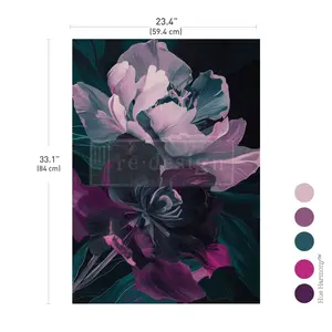 A1 Decoupage Fiber - Lavish Bloom - 1 sheet, 23.4"x33.1"