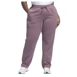 adidas Womens Essentials Logo Fleece Drawstring Pants Plus Casual - Purple