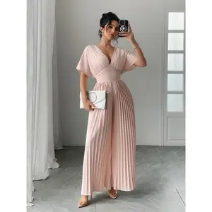 Women's Solid Color Jumpsuit, Elegant Fashion Casual Jumpsuit for Daily Outdoor Wear, Women's Jumpsuits for SummerGift