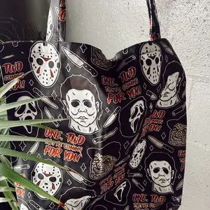 Spooky slasher tote bag
