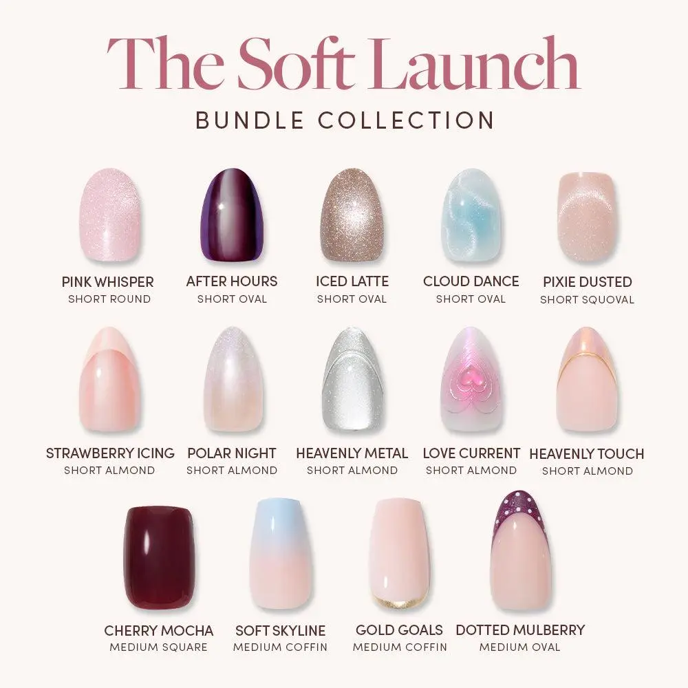 Glamnetic The Soft Launch Press-On Nail Bundle Collection - Multiple Bundle Options
