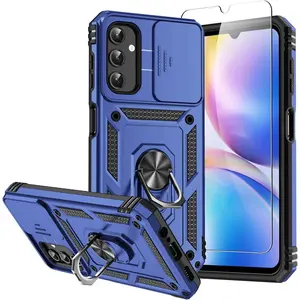 for Galaxy A14 5G Phone Case,Samsung Galaxy A14 5G Case,with Screen Protectors and Camera Cover,[Military Grade] 16ft.Drop Tested Cover with Magnetic Kickstand Protective Case for Samsung A14 5G, Blue