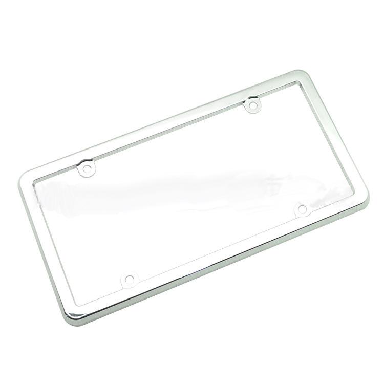 Modified US Standard Transparent License Plate Frame Plastic Metal Universal Car Brand Frame