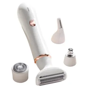 Four-in-one electric shaver for men and women, eyebrow trimming, hair removal, sideburns, armpit and leg hair, USB rechargeable hair removal instrument, armpit and leg hair, private part hair removal knife, hair shaving trimmer