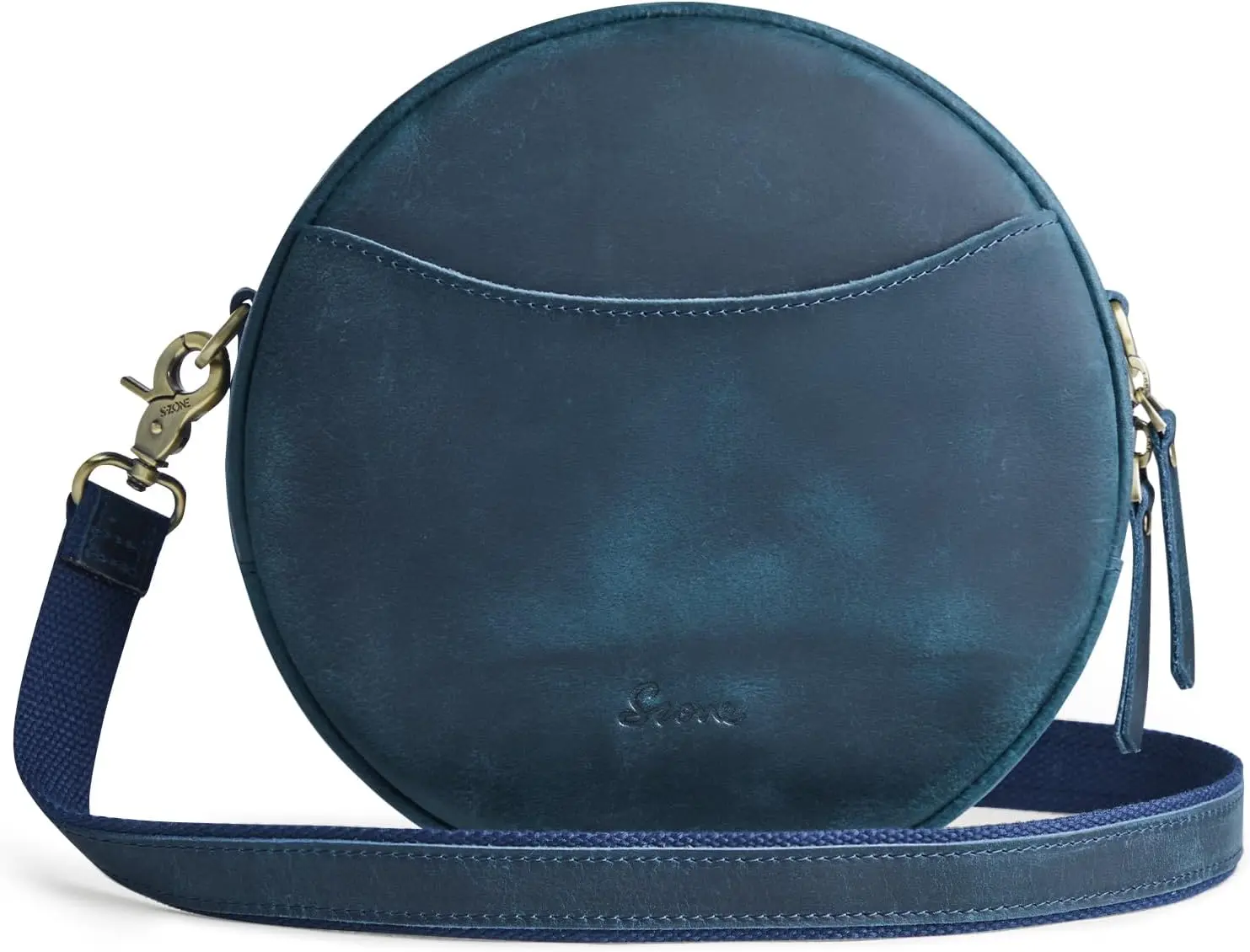 Leather Crossbody Bags for Women Trendy Circle Cross   Bag Designer Round Purses