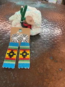 Navajo beaded Southwest earrings