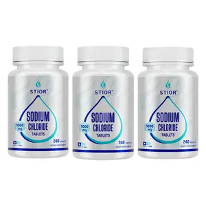 Sodium Chloride Tablets，Sodium Chloride 1 gm, Salt Pills for Pots, Electrolytes Salt, Electrolytes Replenisher Hydration Drink, 3 Packs