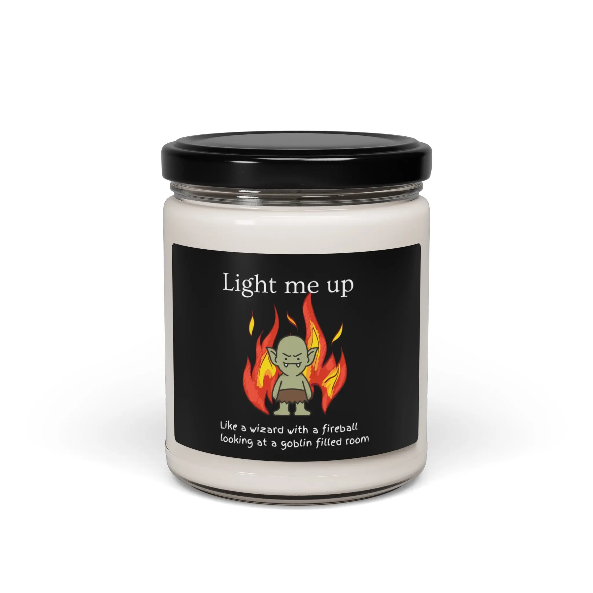 Lit Up Dungeons and Dragons Candle Gift, Dungeon Master Present, Tabletop Roleplaying Decor, Fantasy Soy Candle, D&D Player Accessories