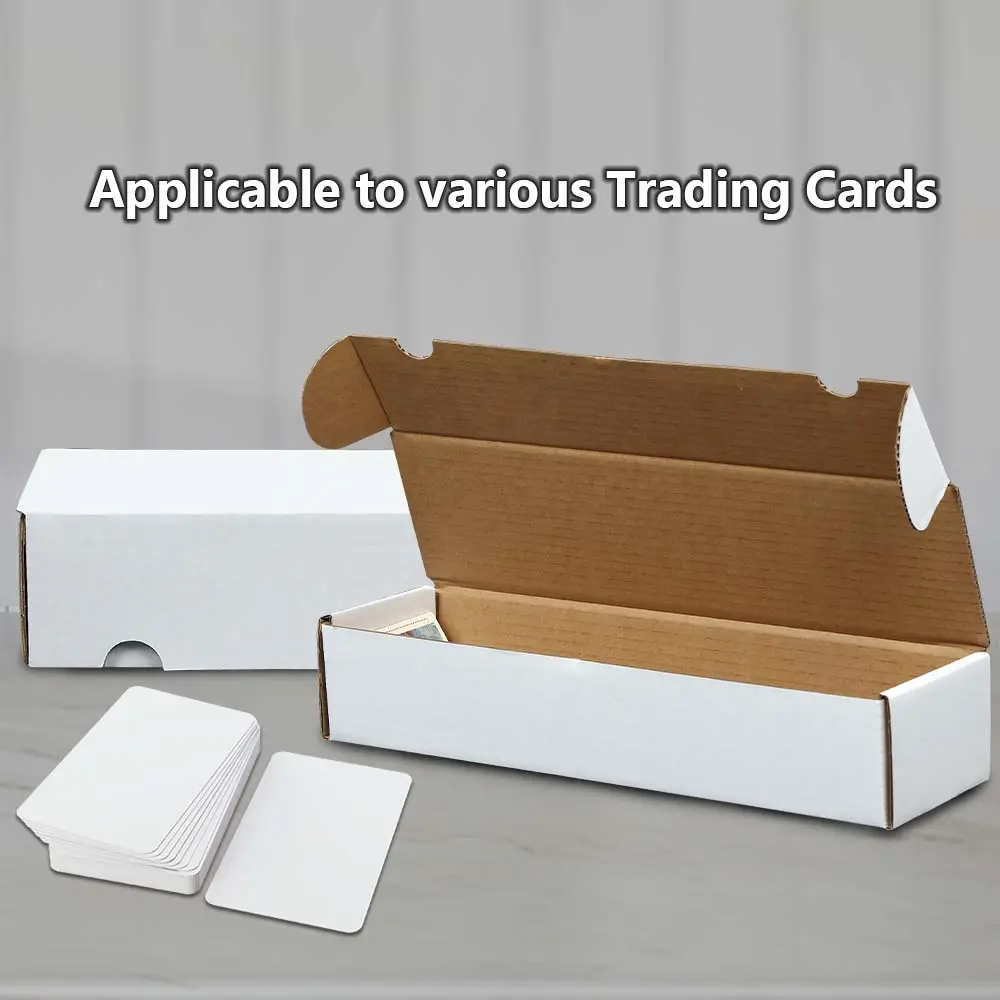 CROSSDESIGN High Quality Baseball Sports Card Storage Box Bulk Pack (25-Box), Durable White Corrugated Cardboard Organizers, 14.75x3.75x2.75in, 1140-Total Capacity for Card Collecting, Factory Direct Max Pro Storage