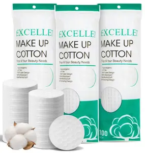 300PCS Cotton Rounds Bulk – Soft Lint Free Cotton Pads for Face, High Absorbency Makeup Remover Pads for Facial Cleansing, Toner, Nail Polish Removal, Daily Beauty & Personal Care