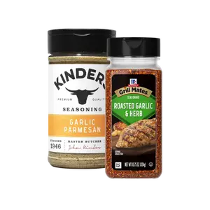 Kinder's & McCormick Garlic Power Duo - Kinder's Garlic Parmesan & McCormick Roasted Garlic & Herb Seasonings for Bold Flavor in Pasta Pizza & More