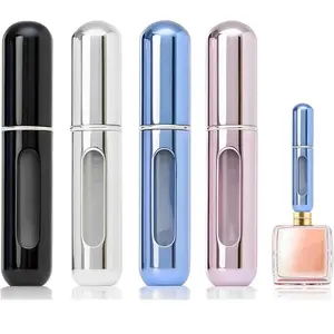 Travel Refillable Atomizer Sprayer for Perfume and Cologne Travel Bottle, Mini Perfume Refillable Bottle Perfect for Pockets