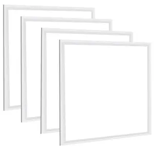 4 Pack 2x2 LED Flat Panel Lights for Drop Ceiling 45W 5800LM 5000K Troffer Replacement Light Fixture 0-10V Dimmable Recessed Edge-Lit LED Drop Ceiling Lights for Commercial Office ETL Listed