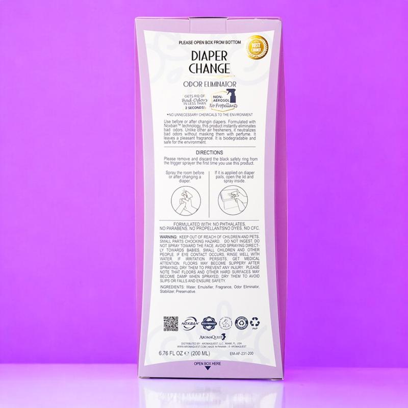 Pleasant DIAPER CHANGE Odor Eliminator & Air Freshener Spray Bottle 10.1 Oz Lavender Scented Eco-Friendly No Propellants – Fragrance Airfreshener Laundry Urine Deodorizing Deodorizer Baby Essentials Diaper Bag – INSTANT FRESH AIR