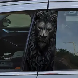 Durable Lion Painted Stickers for Cars, Car Decorative Sticker, Scratch-Resistant Self-Adhesive Matte Finish, Animal Theme, Adhesive Vinyl Decal, Plastic Glass Metal Surfaces, Truck Car Decal, Truck Decals