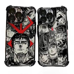 Hot Cool Berserk Guts Painting Phone Cases For iPhone 17 16 15 14 13 Promax Pro Air Black Shockproof Cover Protection Gifts For Christmas Halloween Birthday