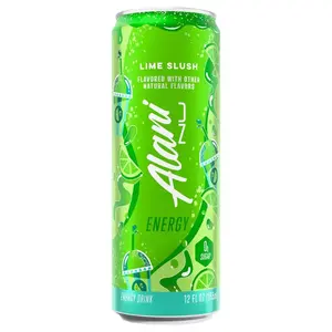 Alani Nu Lime Slush Energy Drink 12 fl oz 200mg Caffeine Zero Sugar Low Calorie 2 Pack Tangy Flavor Sport Beverage for Gym Sessions