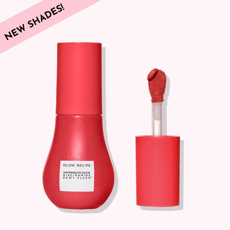 Glow Recipe Watermelon Glow Niacinamide Korean Cheek Serum Blush - Sheer Buildable Tinted Dewy Face Serum & Moisturizer for Adults, Brightens Dark Spots, With Watermelon Extract, Centella Asiatica, Squalane, Hyaluronic Acid, Glycerin, Cruelty-Free