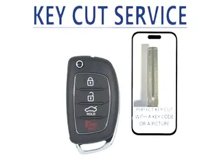 KEY CUT + REMOTE FLIP KEY FOR HYUNDAI SONATA 2015 2016 2017 TQ8-RKE-4F16