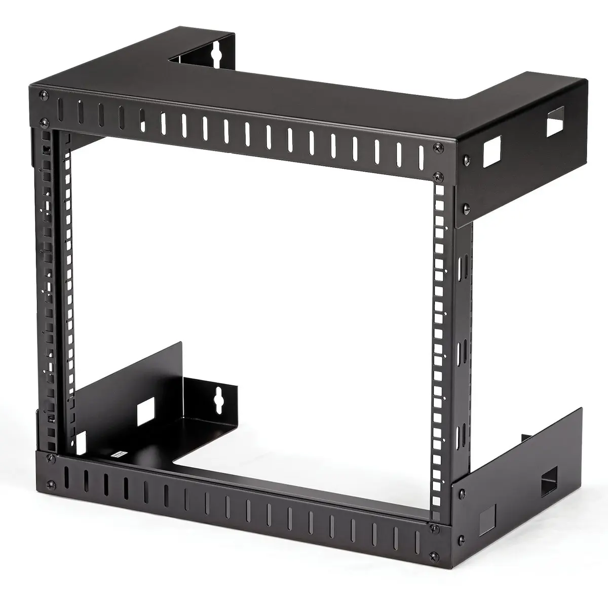 StarTech 8U 12" Deep Open Frame Wall Mount Equipment Rack with Easy Installation for Network Attached Storage & Data Storage Systems
