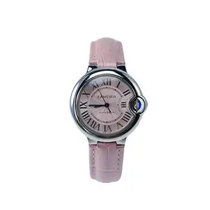 Cartier Pink Blue Balloon Leather Belt, 33mm WSBB0002