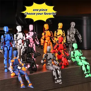 13 Joint Moveable Robot Toy, 3D Printed DIY Handmade Magnetic Robot, Decompression Toy, Creative Gift for Kids & Adults