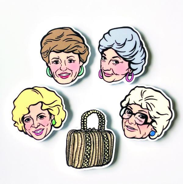 Golden Girls Fridge Magnet Set - Funny Nostalgic Retro Kitchen Decor Gifts perfect gift