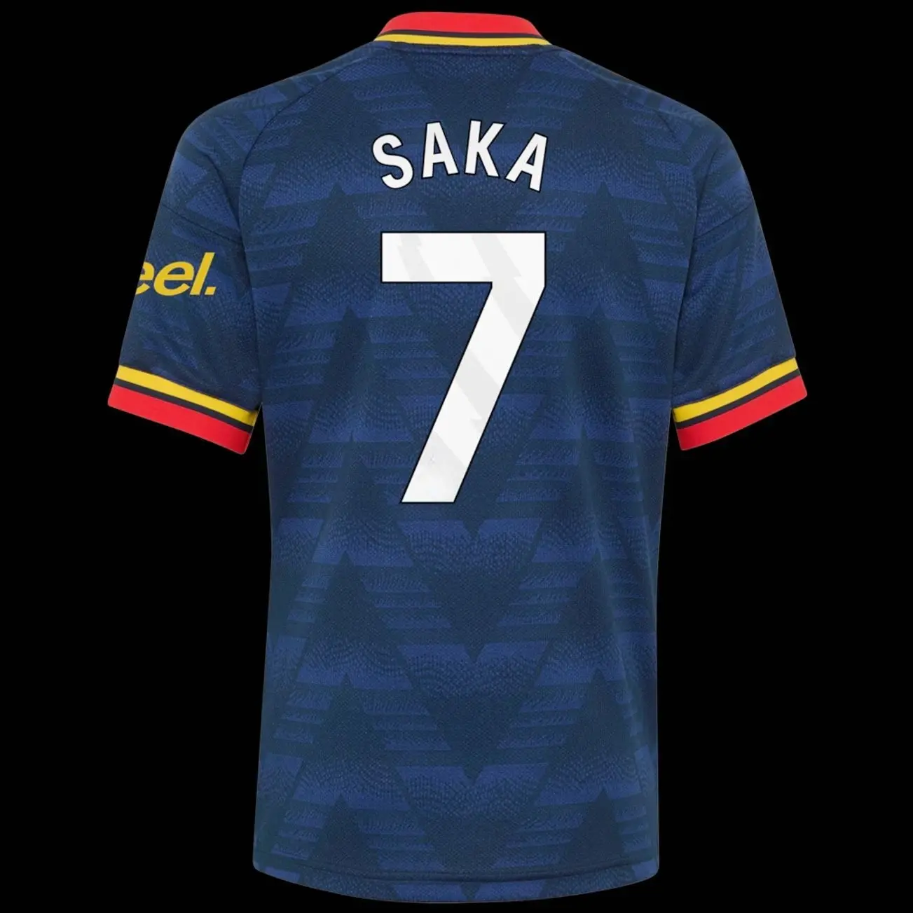 Unisex Soccer Mens Athletic Short Sleeve Football Shirt Sports Fan Training Top Breathable Lightweight Casual Streetwear Saka 2026/27 Away Replica Jersey - Navy