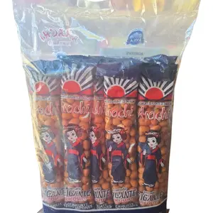 Arachi Japanese Style Peanuts 10 Count 5.63-oz. Each - Cholesterol Free, No Sensitive Teeth, Ideal Snack for All Ages - Protein