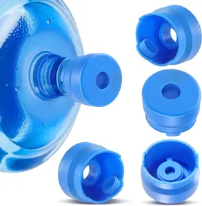 3 and 5 Gallon Water Jug Cap, Reusable Food Grade Silicone Replacement Cover for 55mm Opening Water Jug Lid, Non Spill Water Bottle Caps - pack of 3