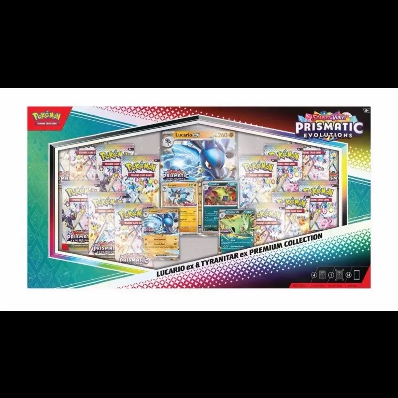 Prismatic Evolutions Lucario ex & Tyranitar ex Premium Collection