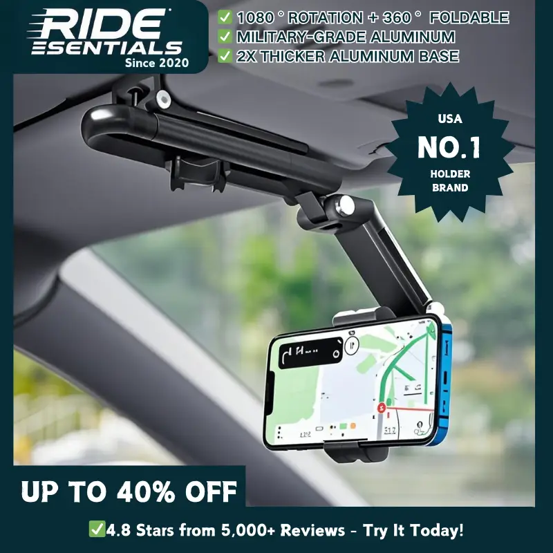 Good Quality New 2025 1080° Multi-Function SunVisor Universal 360 Degree Rotating Phone Holder - Retractable for Car Use, Comprehensive Coverage - Cel