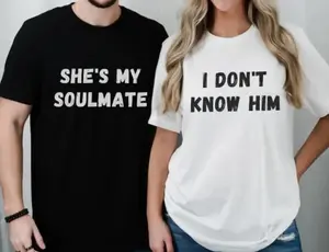 Matching Couples Shirts, Funny His and Hers T-shirts, Soulmate Shirt, Couples Gift, Mismatched Tee, Funny Shirt Saying, His and hers shirt, Matching couples tee, Funny couples shirt