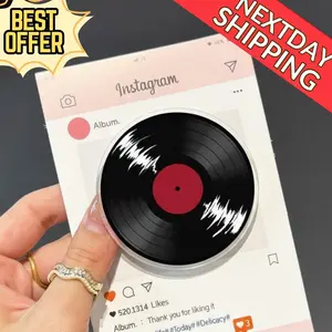 Vinyl Record Magnetic Phone Grip – Retro Music Lover Accessory