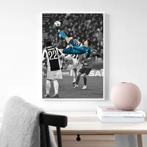 Cristiano Ronaldo Poster Print Unframed, Ronaldo Poster, Football Poster, bicycle kick Poster, room decoration Home Decoration Frameless