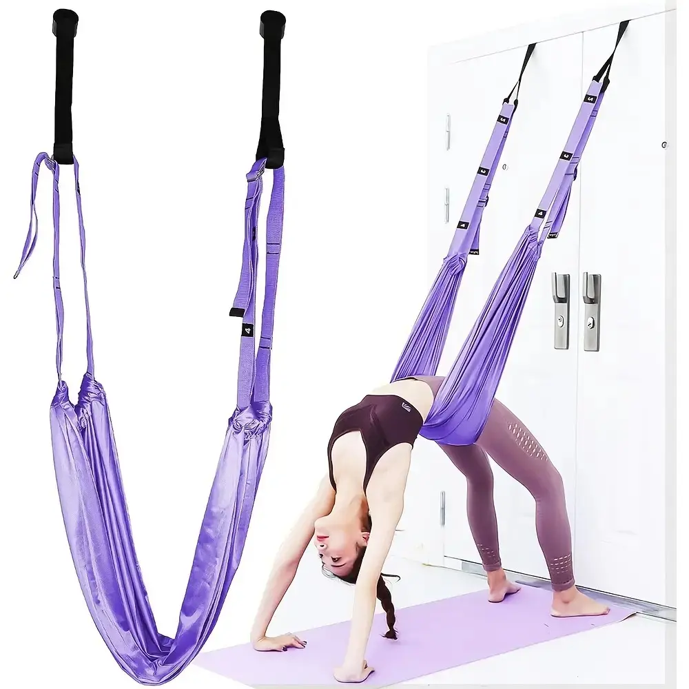 Ladies Aerial Yoga Stretch Band - Heavy Duty Resistance Band for Waist, Back and Leg Training, Pilates and Fitness Workouts Home Yoga Equipment Stretch Bands for Exercise Durable Stretching Band Premium Elastic Band