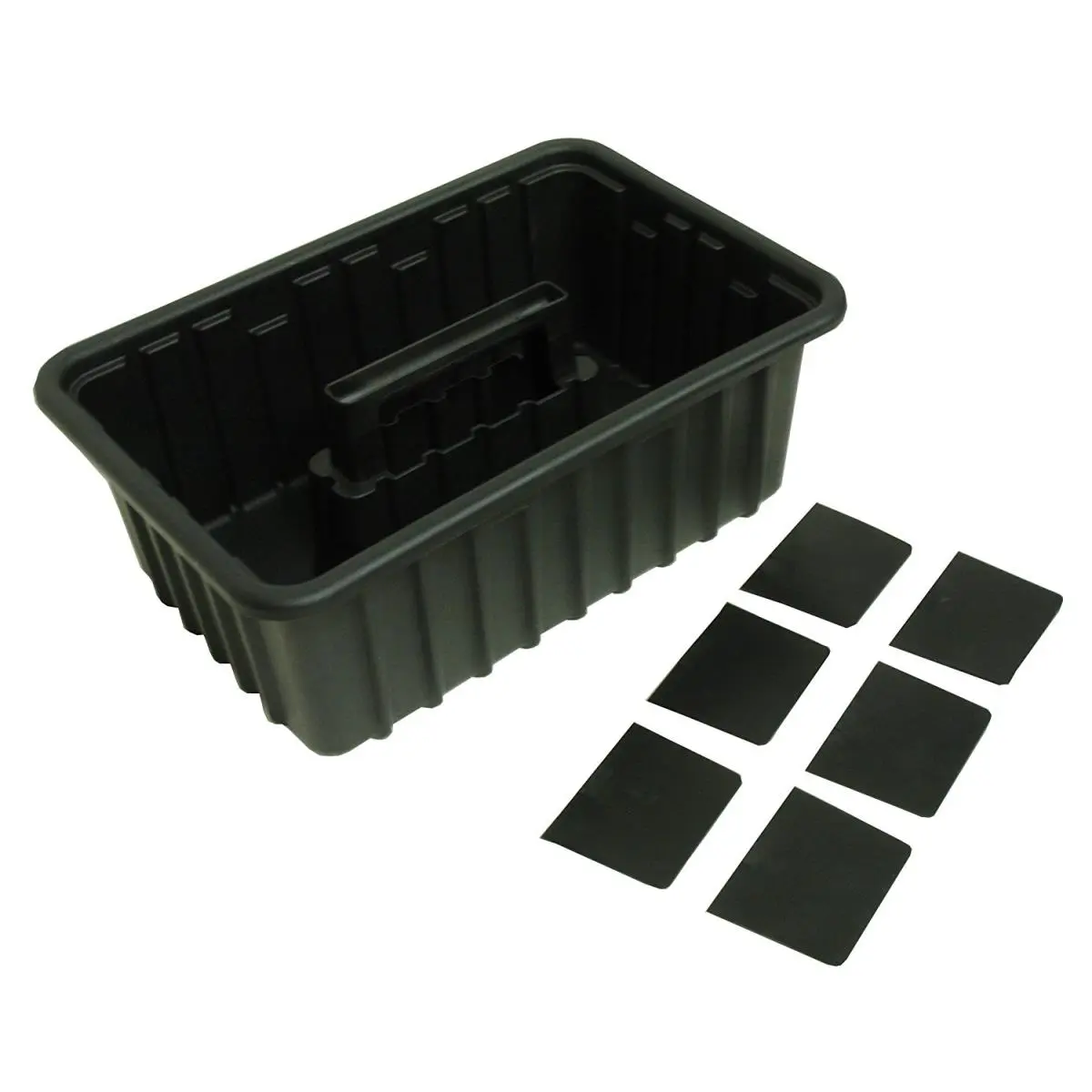 212 MAIN Black Adjustable Hardware Storage Plastic Tray with 6 Dividers, Household & Large Appliance Parts Organiser, Six Dividers