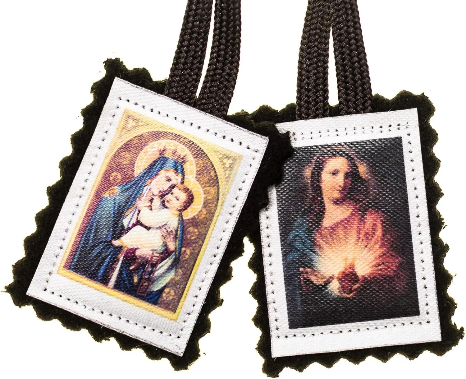 Intercession Mt Carmel Wool Scapular - Made by Carmelite Nuns
