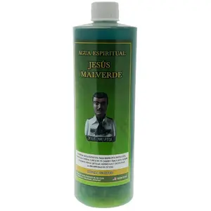 Jesus Malverde - Agua Espirtual 16oz Bottle Healing Energy Cleansing Water Household Handheld Rejuvenate Durable