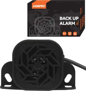 GAMPRO 830 Back-up Alarm 12V-24V 110dB IP67 Waterproof Dust-Proof Reversing Warning Alarm with Super Loud Beeper Tone for Truck Van Forklift Car Lorry Agricultural Vehicles