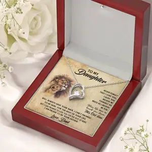 To My Daughter Necklace | Father Daughter Necklace | Father to Daughter Christmas Gift from Dad | Bonus Daughter Gift | Heartfelt Jewelry for Daughter | Special Gift for Stepdaughter | Sentimental Necklace for Daughter's Birthday or Holiday