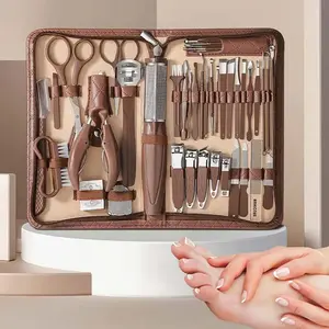 Professional Manicure & Pedicure Tool Set with Storage Case, 42pcs Stainless Steel Nail Clippers & Cuticle Nippers & Grooming Tools, Nail Tech Supplies, Nail Manicure Kit