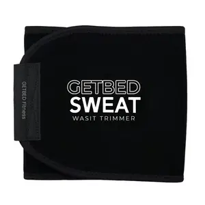 GETBED Fitness Sweat Ab Trainer 'Xtra-Coverage' Belt Premium Waist Trainer with More Torso Coverage for a Better Sweat Medium/Large Size, Black/White band waist trainer belt body unisex Sweat Waist Trainer Neoprene Adjustable Trimmer Trainer Belt  Bench