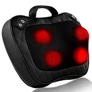 Shiatsu Neck and Back Massager with Soothing Heat, Masgre Electric Deep Tissue 3D Kneading Massage Pillow for Shoulder, Leg, Body Muscle Pain Relief, Home, Office, and Car Use