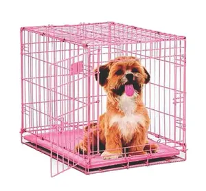 Midwest Container I-Crate Single Door Collapsible Kennel - Pink, 24x18x19 in - 1524PK, Collapsible Kennels