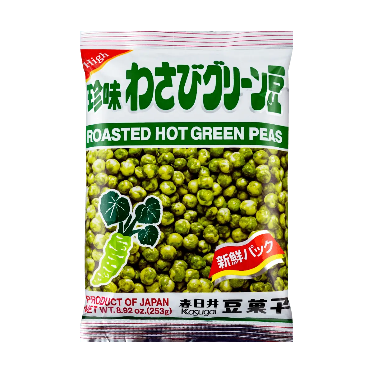 Kasugai Spicy Green Peas Snack, Japanese Savory Snack, 253g